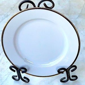 10 STRAWBERRY STREET DINNER PLATE GOLD BAND 10 3/8TH INCH ROUND